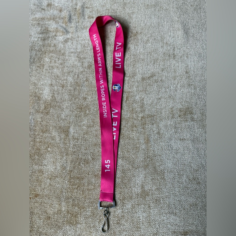 Ryder Cup Logo Fuchsia Lanyard